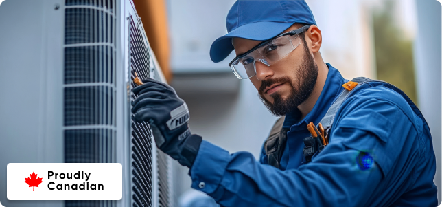 One Mechanical HVAC technician servicing a rooftop unit